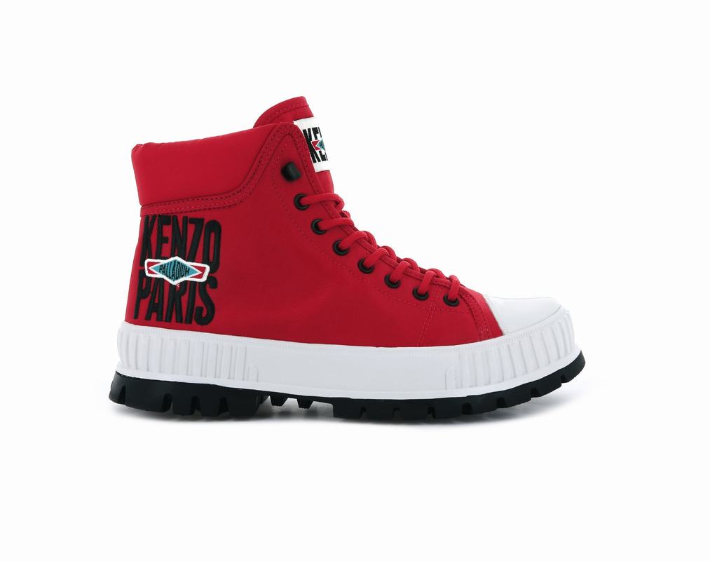 Palladium Pallashock Hi By Kenzo Men's High Top Sneakers Red (EQYZ69280)